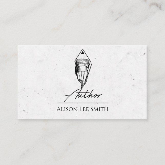 Author Writer Business Card (Front)