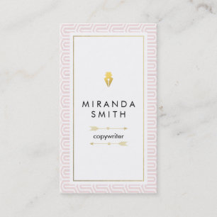 Author Writer Business Card - Chic geometric