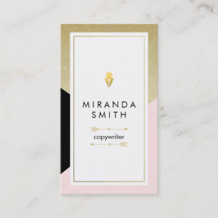 Author Writer Business Card - Chic geometric