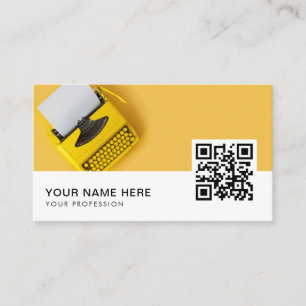 Author Writer QR Code Business Card