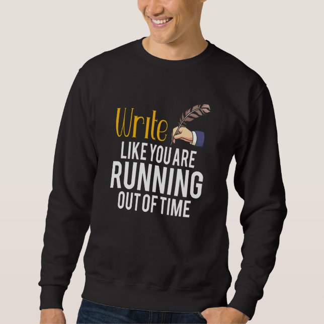 Author Writing Writer Literature Books Library Sweatshirt (Front)