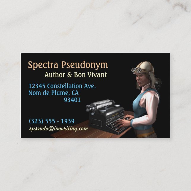 Authoress (A) Business Cards (Front)