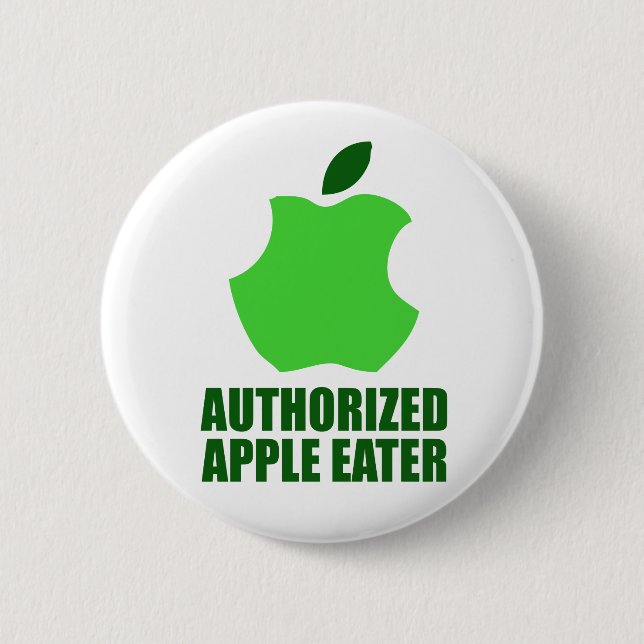 Authorised Apple Eater 6 Cm Round Badge (Front)