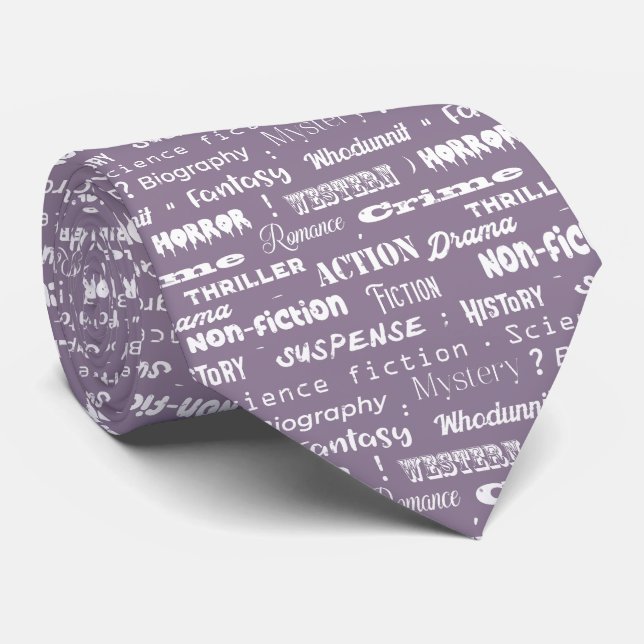 Author's Book Genre Tie (Rolled)