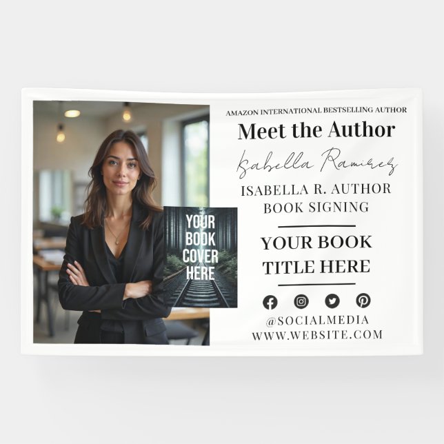 Author's Book Signing & Launch Event Promotion Banner (Horizontal)