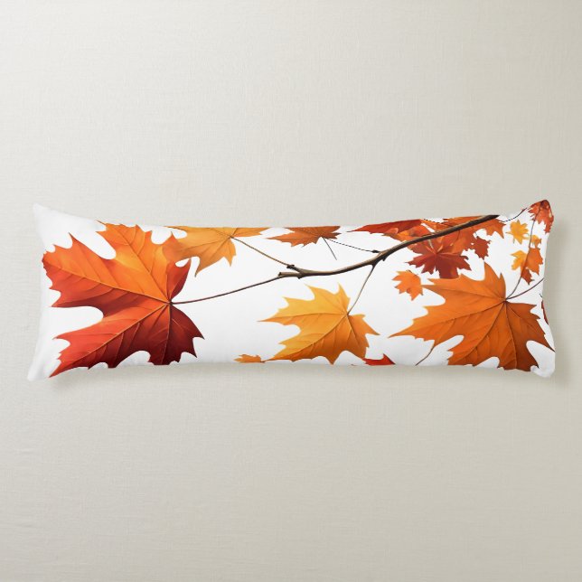 Authumn leaves body pillow orange (Front)