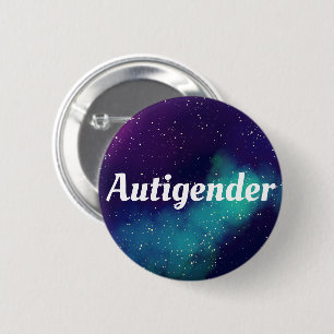 Autigender Customisable Galaxy Identity 6 Cm Round Badge