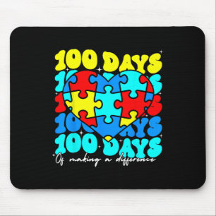 Autism 100 Days 100th Day Of School Teacher Autism Mouse Pad