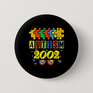 Autism 2002 22nd Birthday Sunflower Autism Awarene 6 Cm Round Badge