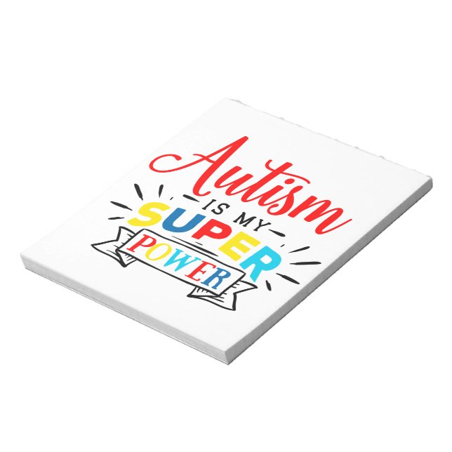 Autism 5.5" x 6" Notepad - 40 pages (Rotated)