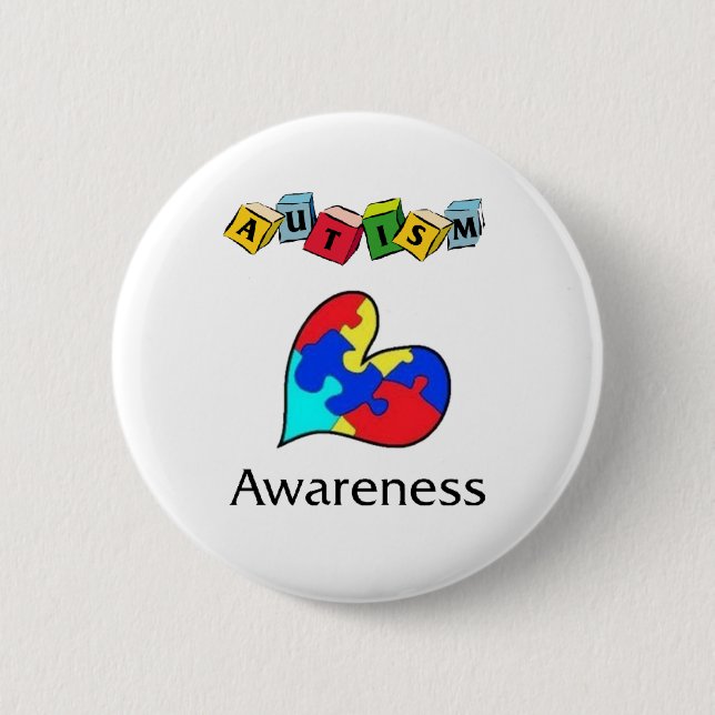 AUTISM 6 CM ROUND BADGE (Front)