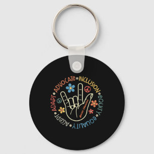 Autism Accept Adapt Advocate Inclusion Autism Awar Key Ring