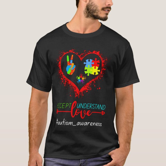 Autism Accept Love Understand T-Shirt (Front)