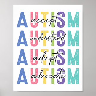 Autism Accept Understand Love  Poster