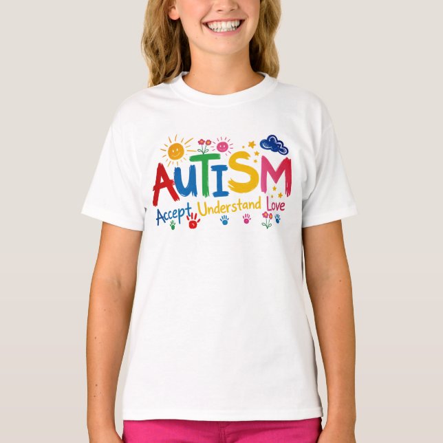 Autism Accept Understand Love T-Shirt (Front)