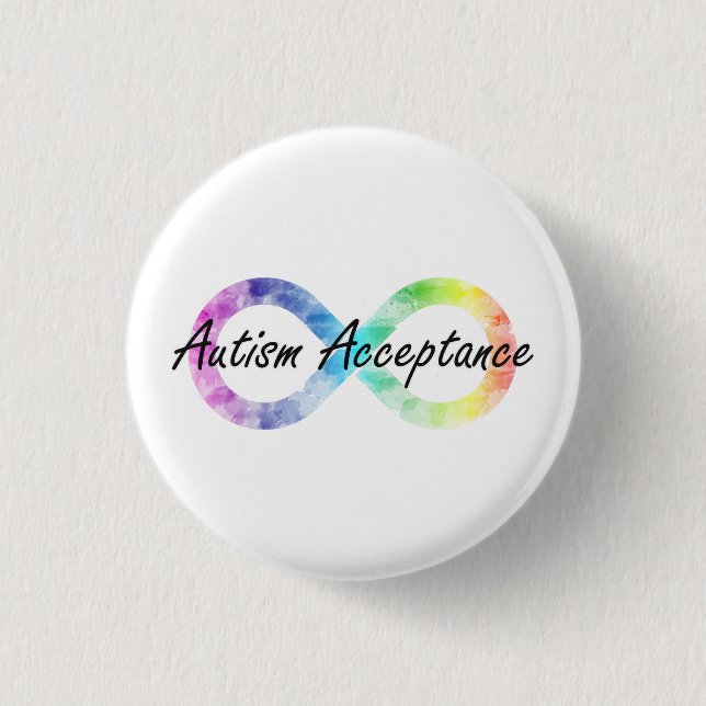 Autism Acceptance 3 Cm Round Badge (Front)