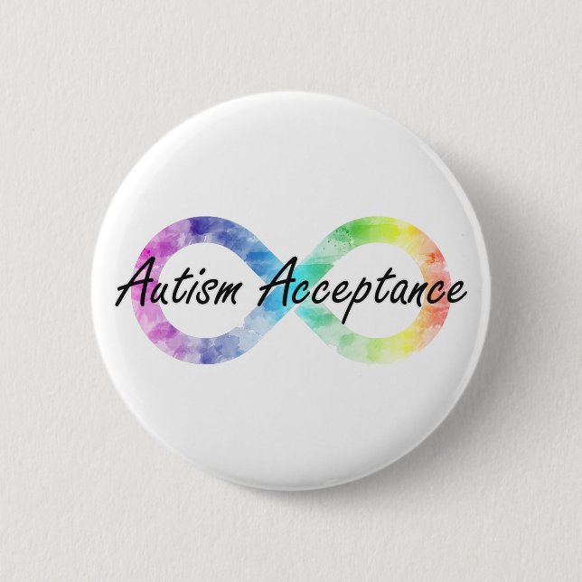 Autism Acceptance 6 Cm Round Badge (Front)