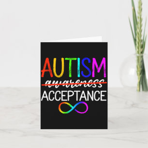 Autism Acceptance Awareness Red Instead Infinity Card