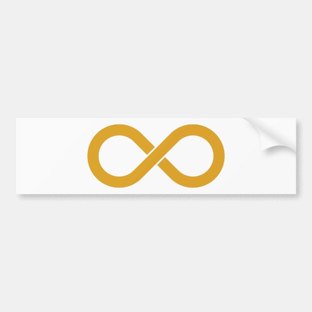 autism acceptance gold infinity logo bumper sticker (Front)