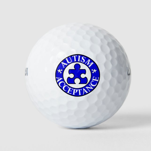 Autism Acceptance Golf Balls (Front)