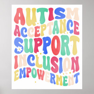 autism acceptance inclusion support empowermen poster
