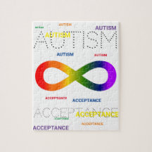 Autism Acceptance infinity dots Puzzle