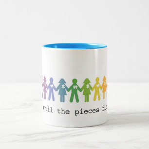 Autism Acceptance Mug... Until The Pieces Fit Two-Tone Coffee Mug