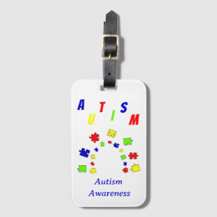 Autism Acceptance Puzzle Autism awareness day Luggage Tag