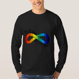 Autism Acceptance Rainbow Infinity Symbol T-Shirt
