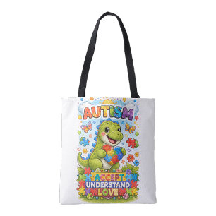 Autism Acceptance Shopping reusable tote bag