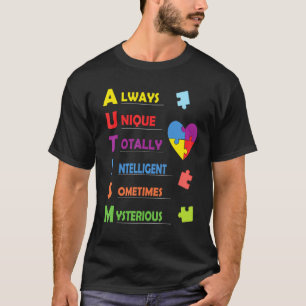 Autism Acronym And Puzzle Piece T-Shirt
