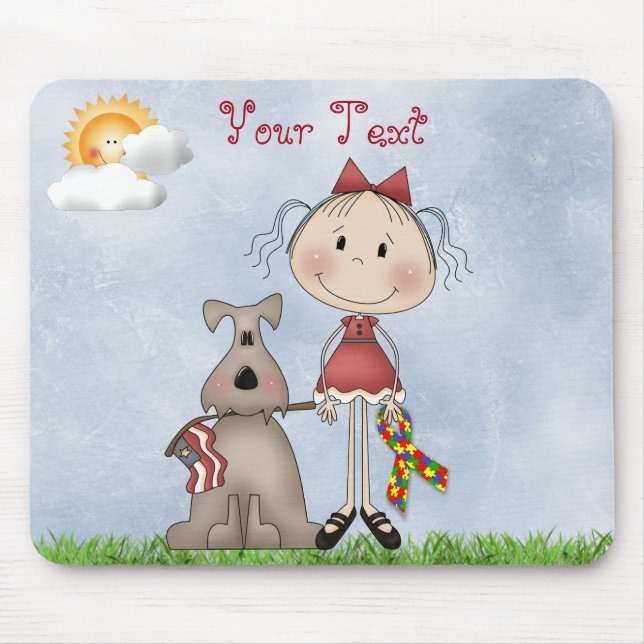 Autism* Add Your Text-Mousepad Mouse Pad (Front)