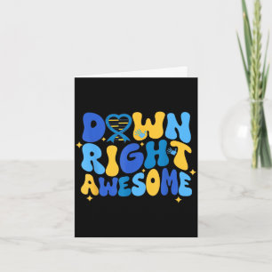 Autism adhd down syndrome awareness 321 down right card