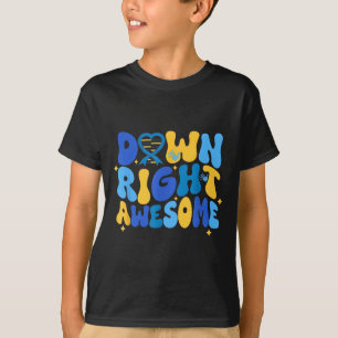 Autism adhd down syndrome awareness 321 down right T-Shirt