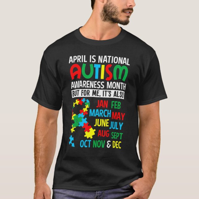 Autism   Adhd Tee April Is National Autism Awarene (Front)