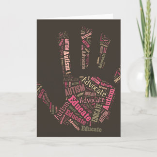 Autism Advocate and Educate Note Card Hand GTK