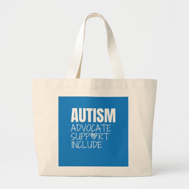 autism.advocate.support.include. Totes & Bags (Front)