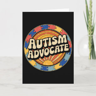 Autism Advocates Graphic Puzzle Design Support Awa Card