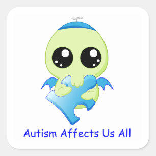 Autism Affects - Baby Cthulhu Square Sticker