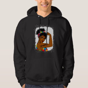 Autism Afro Mom Unbreakable World Autism Awareness Hoodie