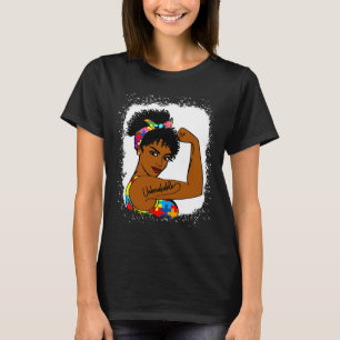 Autism Afro Mum Unbreakable World Autism Awareness T-Shirt
