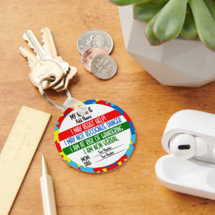 Autism Alert Non Verbal id Key Ring