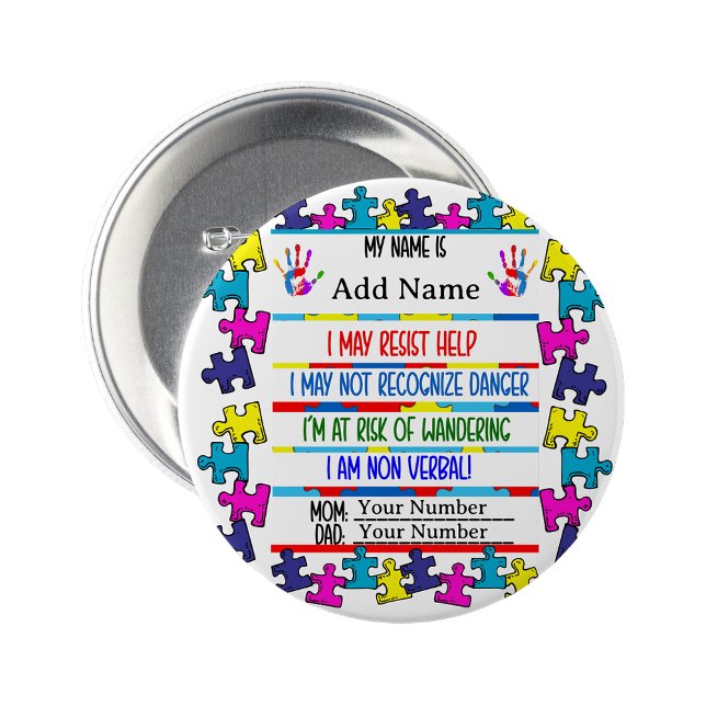 Autism Alert Nonverbal Pin Button Badge (Autism Alert Nonverbal Pin)