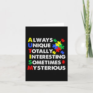 Autism Always Unique Card