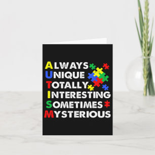 Autism Always Unique Card