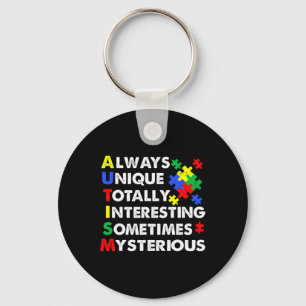 Autism Always Unique  Key Ring