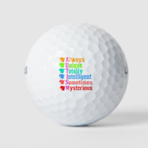 AUTISM Always Unique totally intelligent Golf Balls