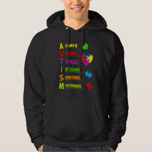 Autism Always Unique Totally Intelligent Sometime Hoodie