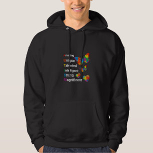 AUTISM Amazing Unique Talented Intelligent Strong  Hoodie