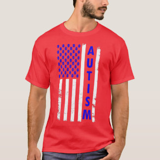 Autism American Flag Shirt Autism Awareness Puzzle